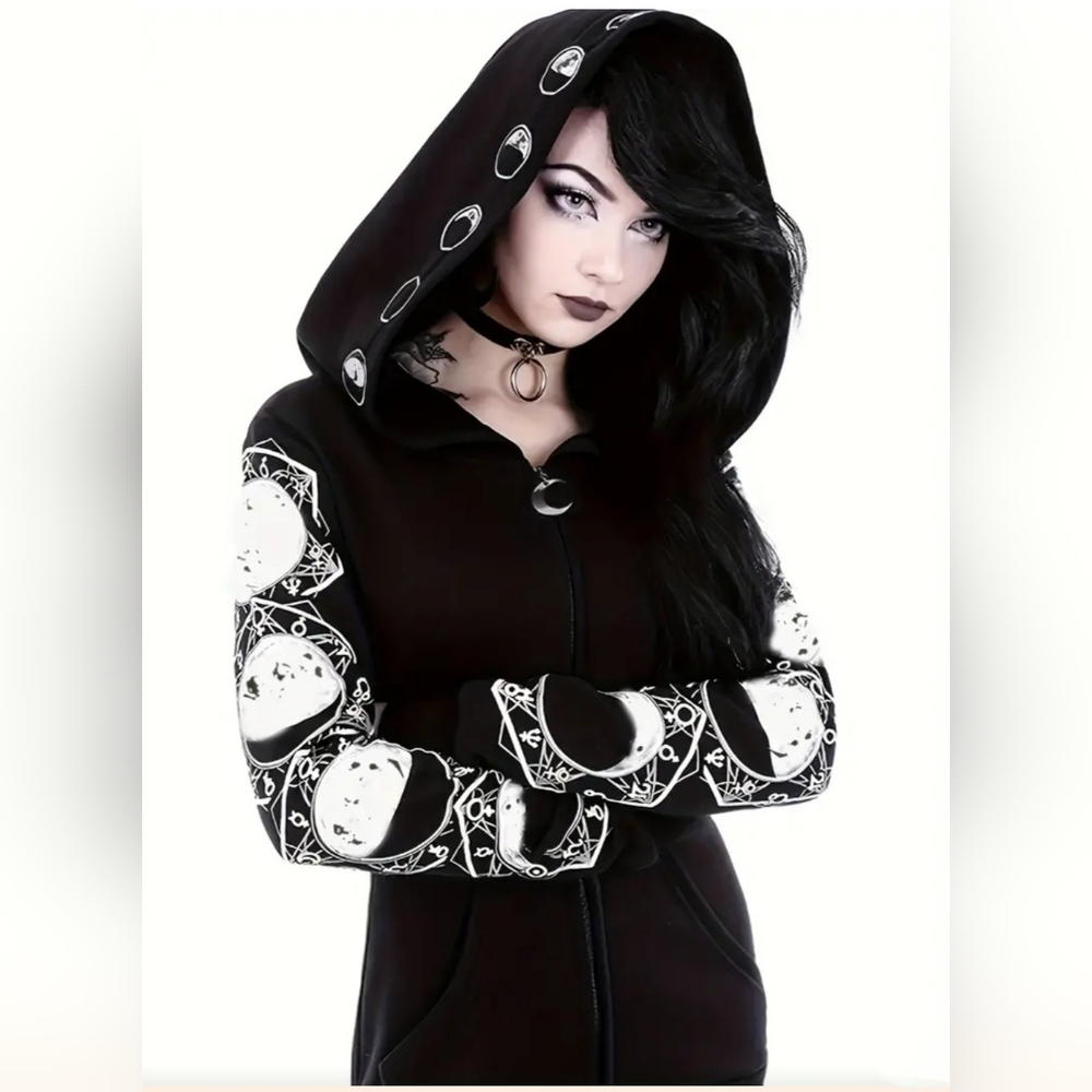 Black Moon Phase Hoodie